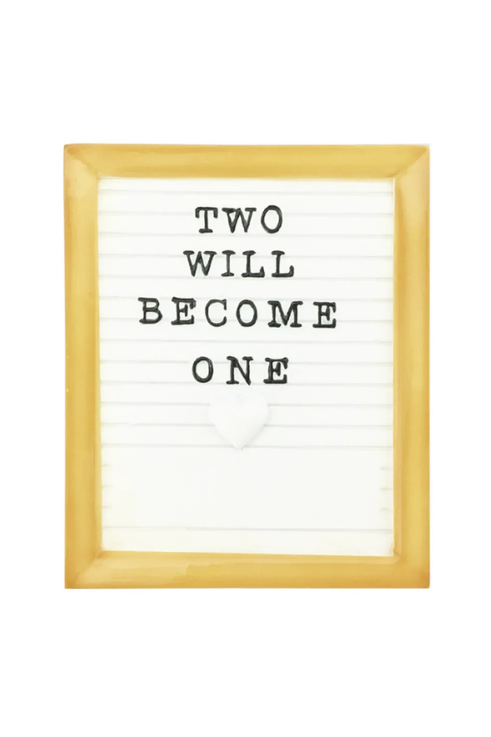 3.5" Two Will Become One Letter Board Customizable Ornament