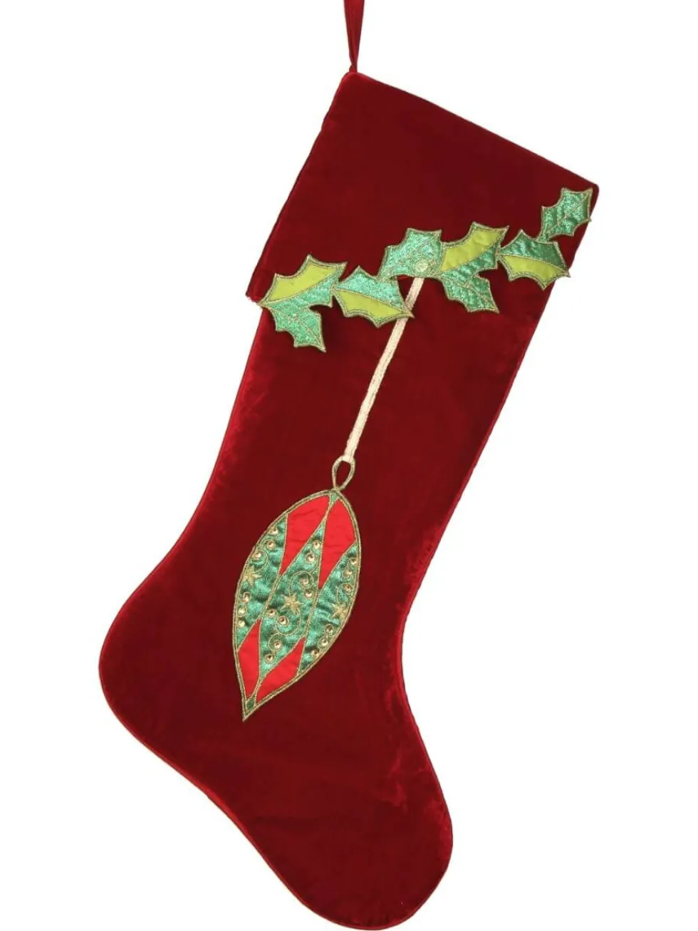 25" Velvet Hanging Ornaments Stocking