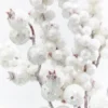 20" White Glitter Berry Spray