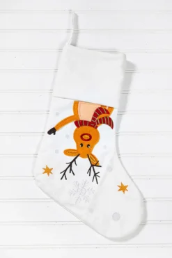 White Stocking with Rudolph