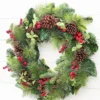 29" Winter Foliage & Magnolia Leaf Wreath
