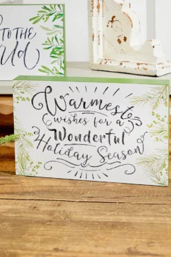 9" Wooden Christmas Sign