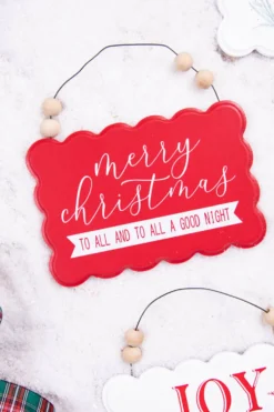 6.6” Wood Holiday Sign Ornament