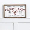 17” Wood & Metal Candy Canes Wall Sign