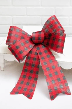 18'' x 14.5'' Acrylic Mesh Plaid Bow