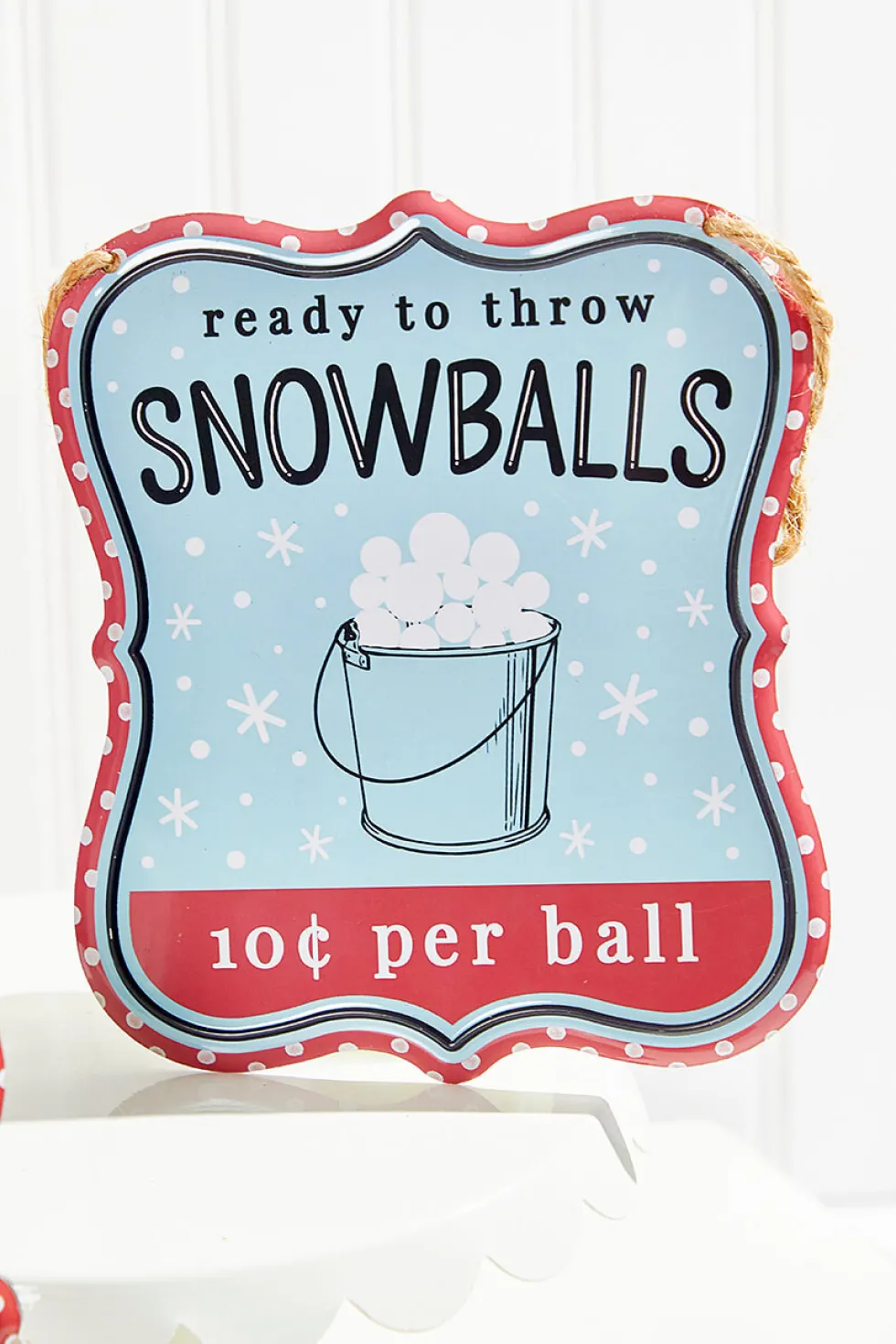 7"x 6" Assorted Embossed Winter Sign