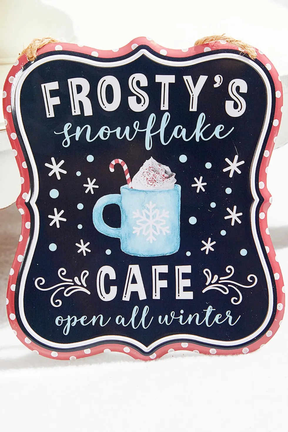 7"x 6" Assorted Embossed Winter Sign