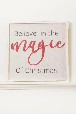 16"x16" "Believe In The Magic Of Christmas" Wall Decor