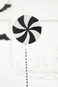 18" x 5" Black and White Lollipop Pick
