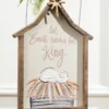 8" x 10.5" Creche "Let Earth Receive Her King" Wall Sign