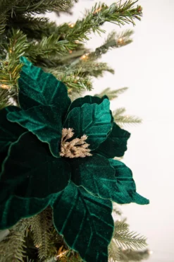 22” x 13" Dark Green Poinsettia Stem