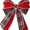 16" x 10” Double Plaid Bow Ornament