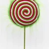 19.5" x 6.5” Green, Red & White Furry Lollipop Spray