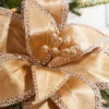 24” x 12" Jeweled Edge Regal Poinsettia Stem