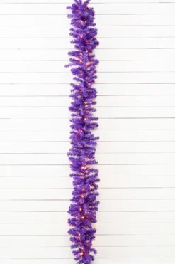9' x 12" LED Purple Garland