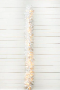9' x 12" LED White Crystal Spruce Garland