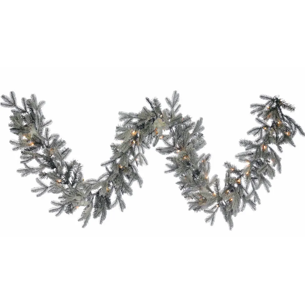 9' x 12" Lit Halifax Garland