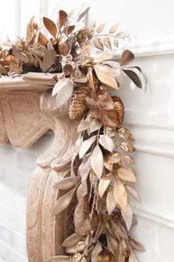 72" x 6" Magnolia Leaves Pinecone Garland