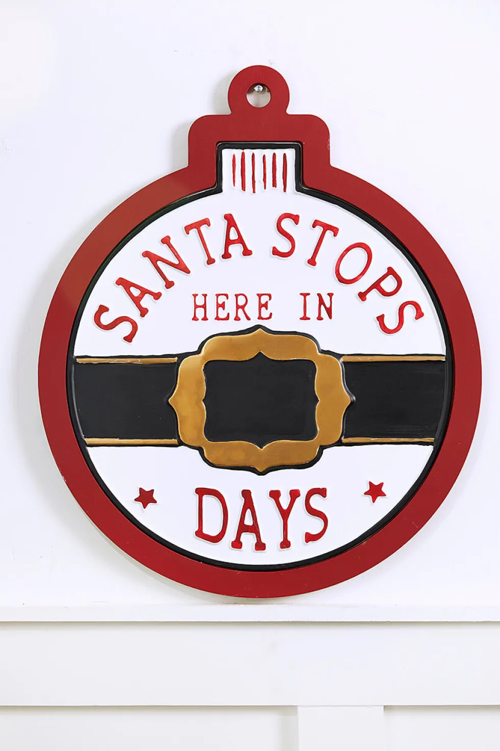 16" x 19" "Santa Stops Here" Wall Decor