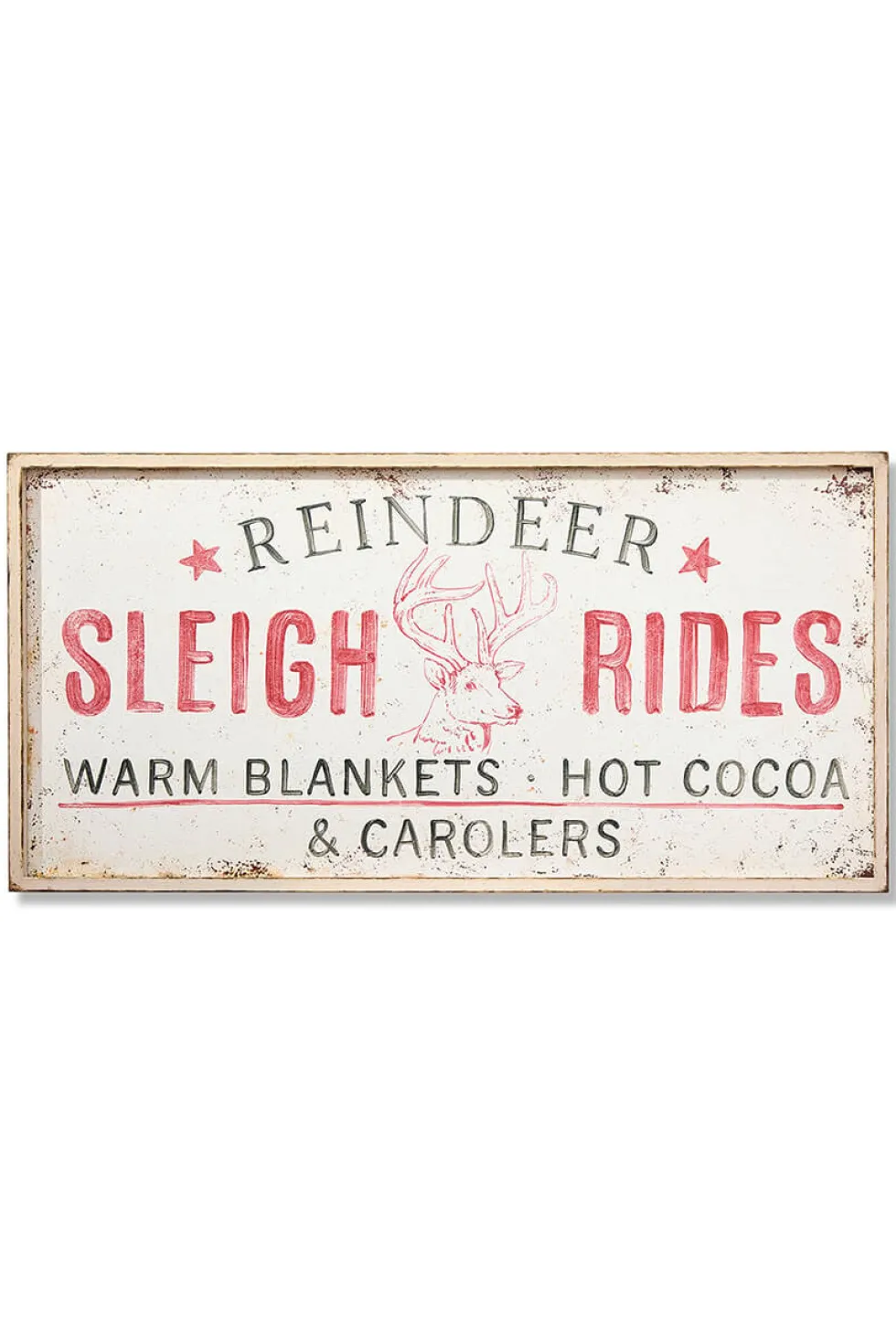 24" x 48" Sleigh Rides Metal Wall Decor