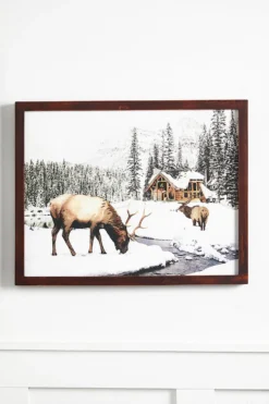 15" x 19" Woodland Scene Wood Wall Art