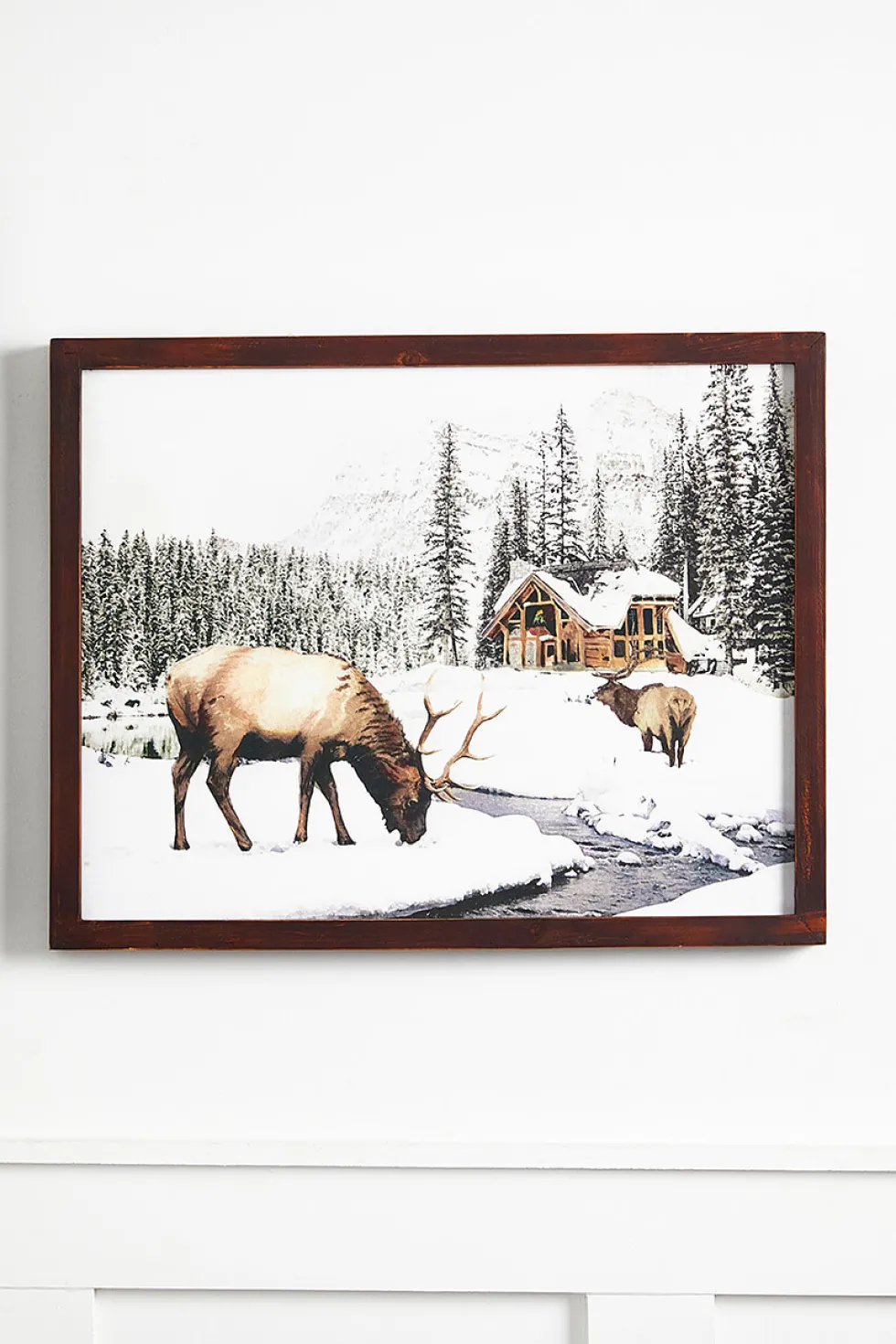 15" x 19" Woodland Scene Wood Wall Art