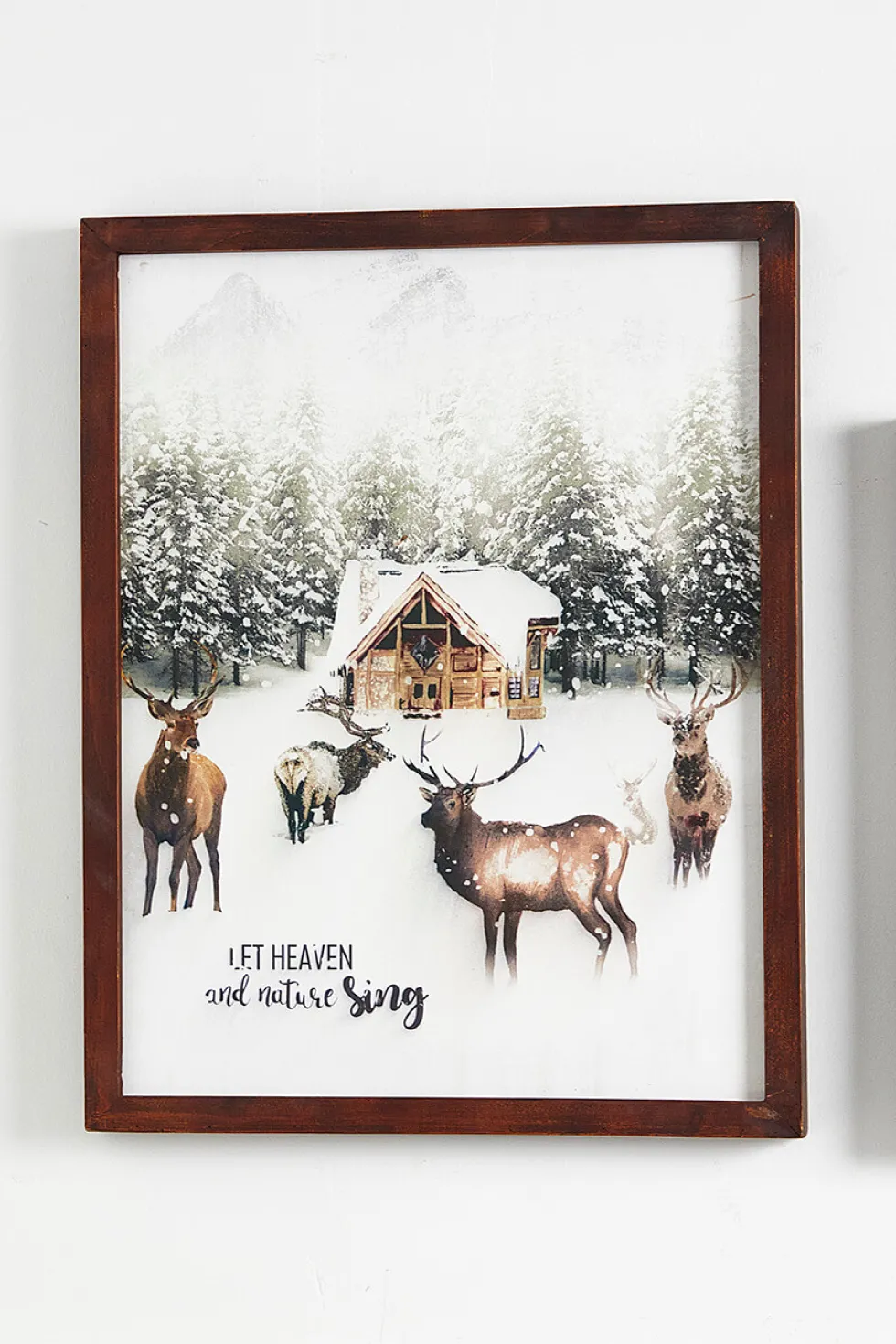 15" x 19" Woodland Scene Wood Wall Art