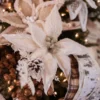 24” x 13.5" Woolly/Fur Poinsettia Stem