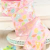 2.5" x 10 Yard Pink Easter Patterned Ribbon