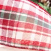 4”x 10 Yard Red/Black/White Plaid Ribbon