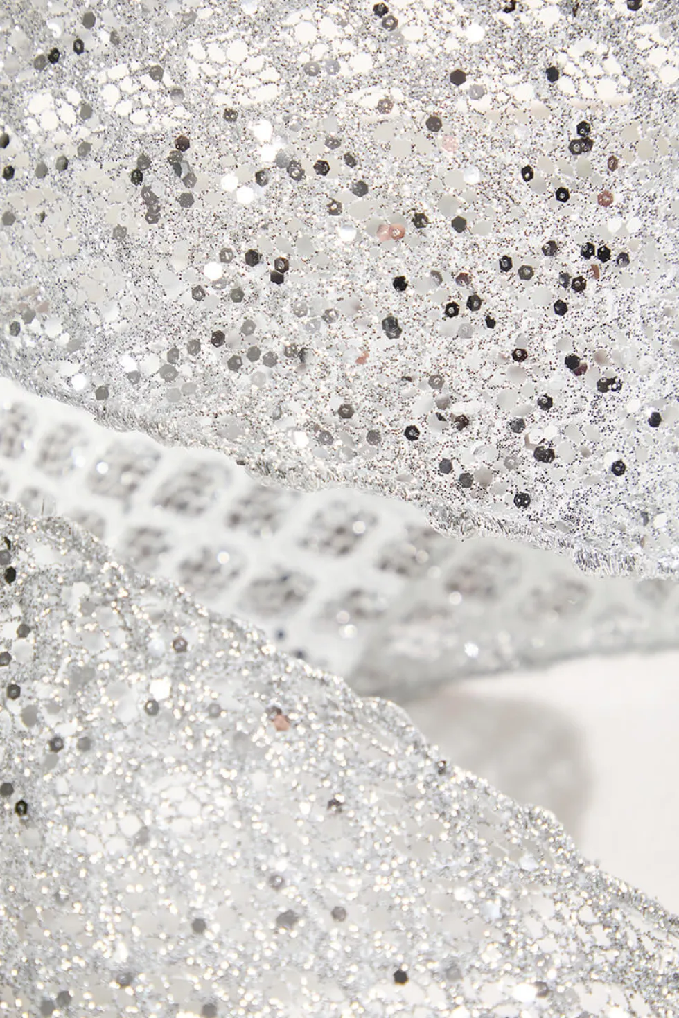 4" x 10 Yard Silver Mesh Wired Ribbon