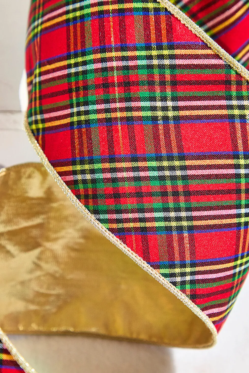 4" x 10 Yard Traditional Holiday Plaid Ribbon
